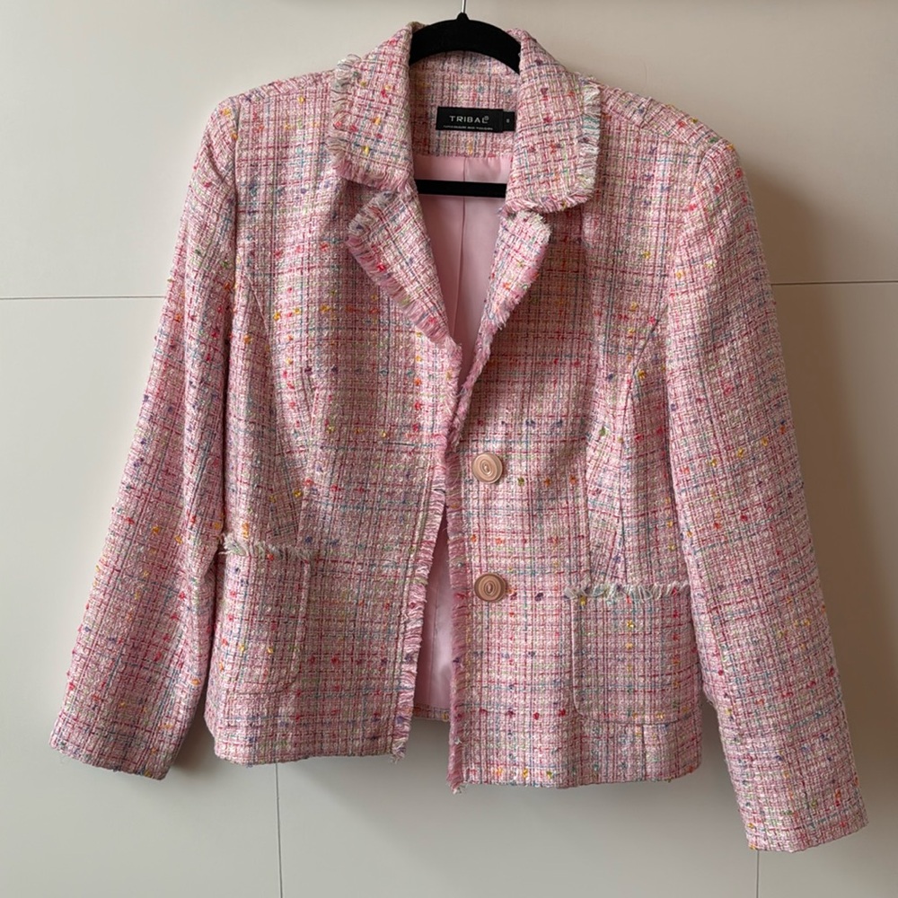 Pink Tweed Blazer